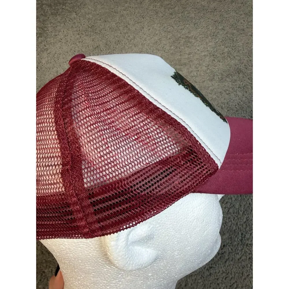 VTG Skid Row Hat Cap Snap Back Mens One Size Red Mesh Trucker Youth Gone Wild